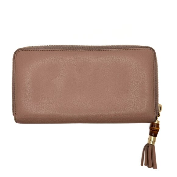 Gucci Beige Bamboo Tassel Zip Around Wallet - Picture 15 of 16